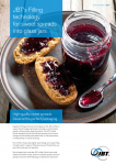 Filling technology for sweet spreads in glass jars