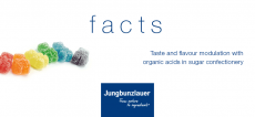 Taste modulation with organic acids in sugar confectionery